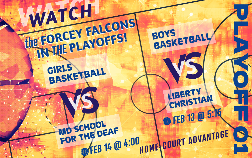 Come WATCH Forcey Christian School Falcons-Basketball Quarterfinals this Feb 13, 2024 for the boys team and Feb 14 for the Girls team!